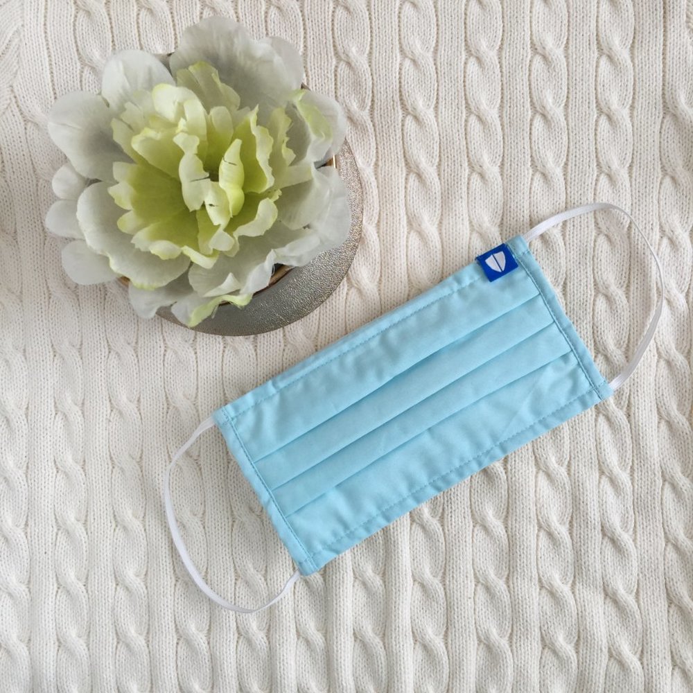NEW! Reusable Cloth Face Mask - Coral Blue Color